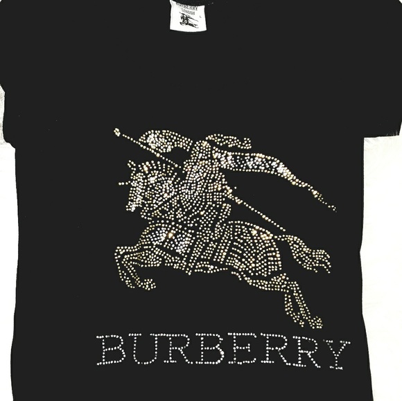 Burberry Tops - Burberry Rhinestone Embellished Tshirt